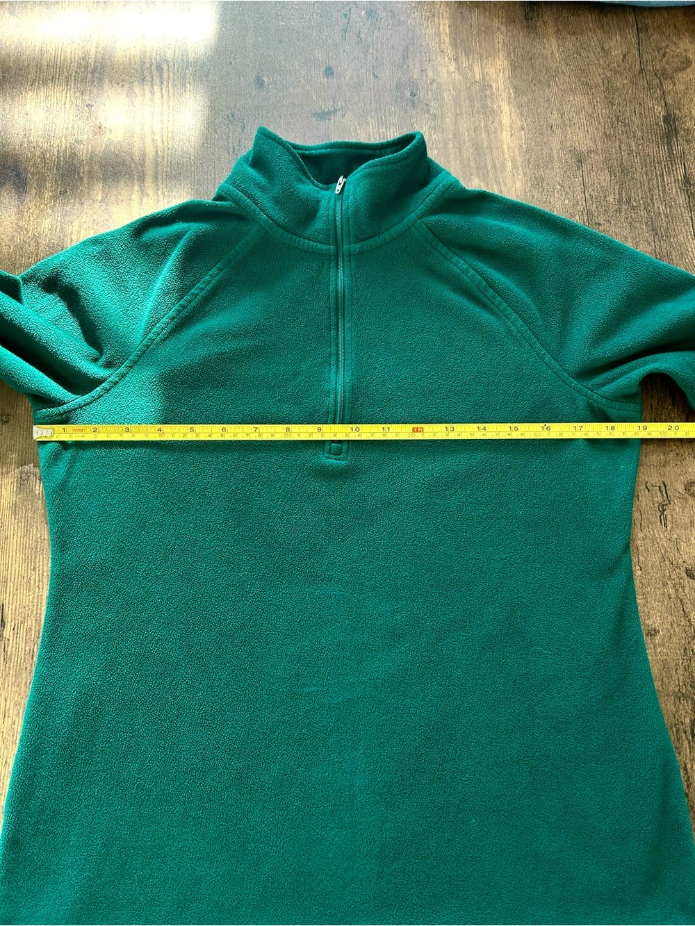 Women’s Small Natural Reflections Green Fleece 1/4 zip Pullover - Picture 3 of 7
